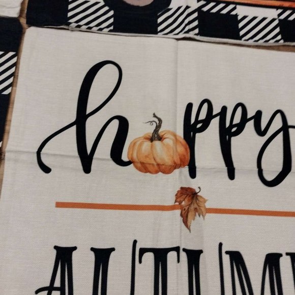 NWOT Fall Throw Pillow Covers 18x18 Inch Set of 4 Hello Pumpkin Gnome Decorative - Picture 5 of 6